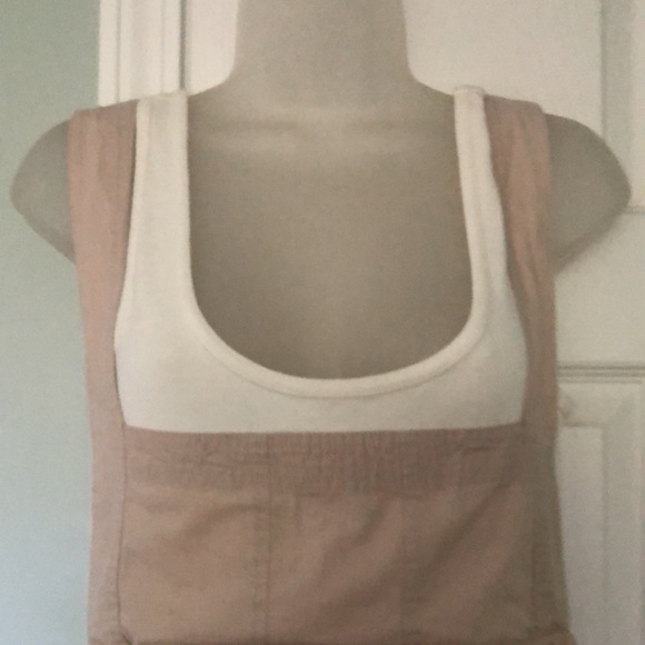 Daily Practice by Anthropologie Sleeveless Romper Size M Beige - Picture 7 of 13